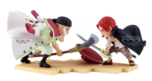 One Piece World Collectable Log Stories Edward Newgate vs. SHANKS FIGURES 13CM BANPRETTO