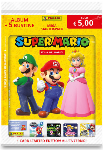 PANINI Stickers Super Mario Starter Set 5 Buste + 2 Limited