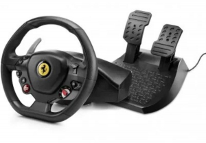 Volante e Pedaliera Regolabile Thrustmaster T80 RW Ferrari 488 GTB Edition – PS4 / PC / Funziona con giochi PS5*