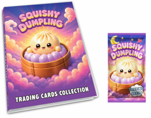 Squishy Dumpling Card Raccoglitore + 1 Busta